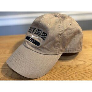 New England Tech NIKE Baseball Cap Hat Khaki Adjustable NEIT